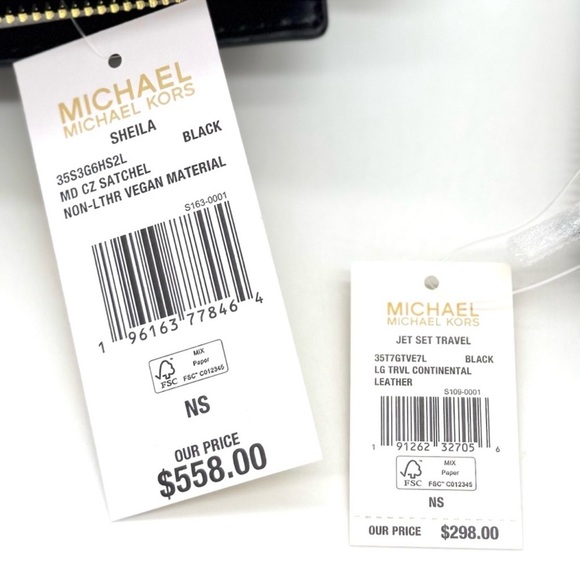 Michael Kors Sheila Medium Satchel Bag & Large Continental Wallet Wristlet Black - Picture 12 of 12